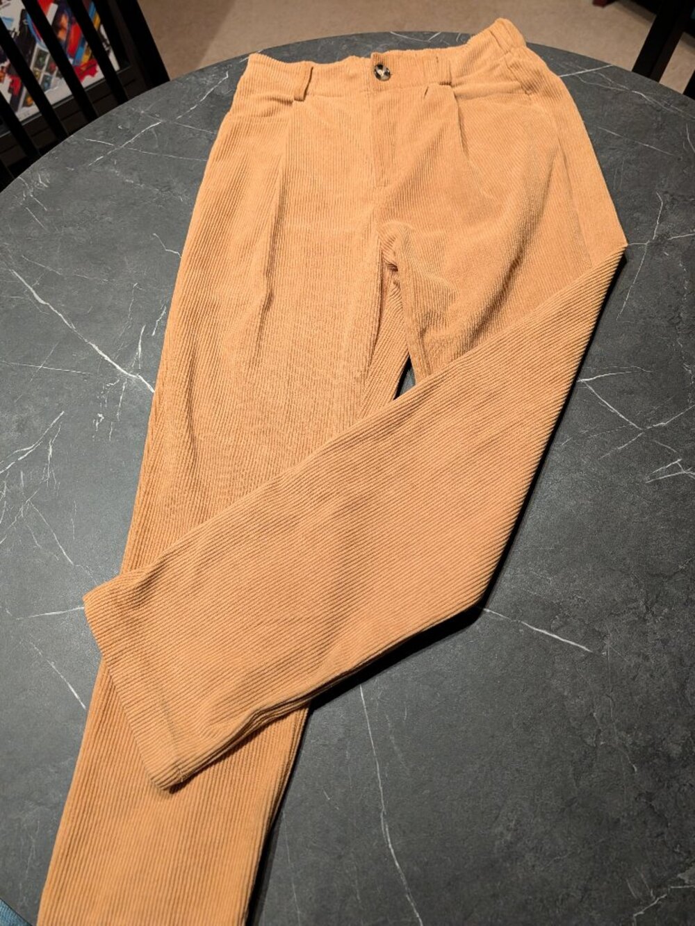 Women's yellow corduroy pants